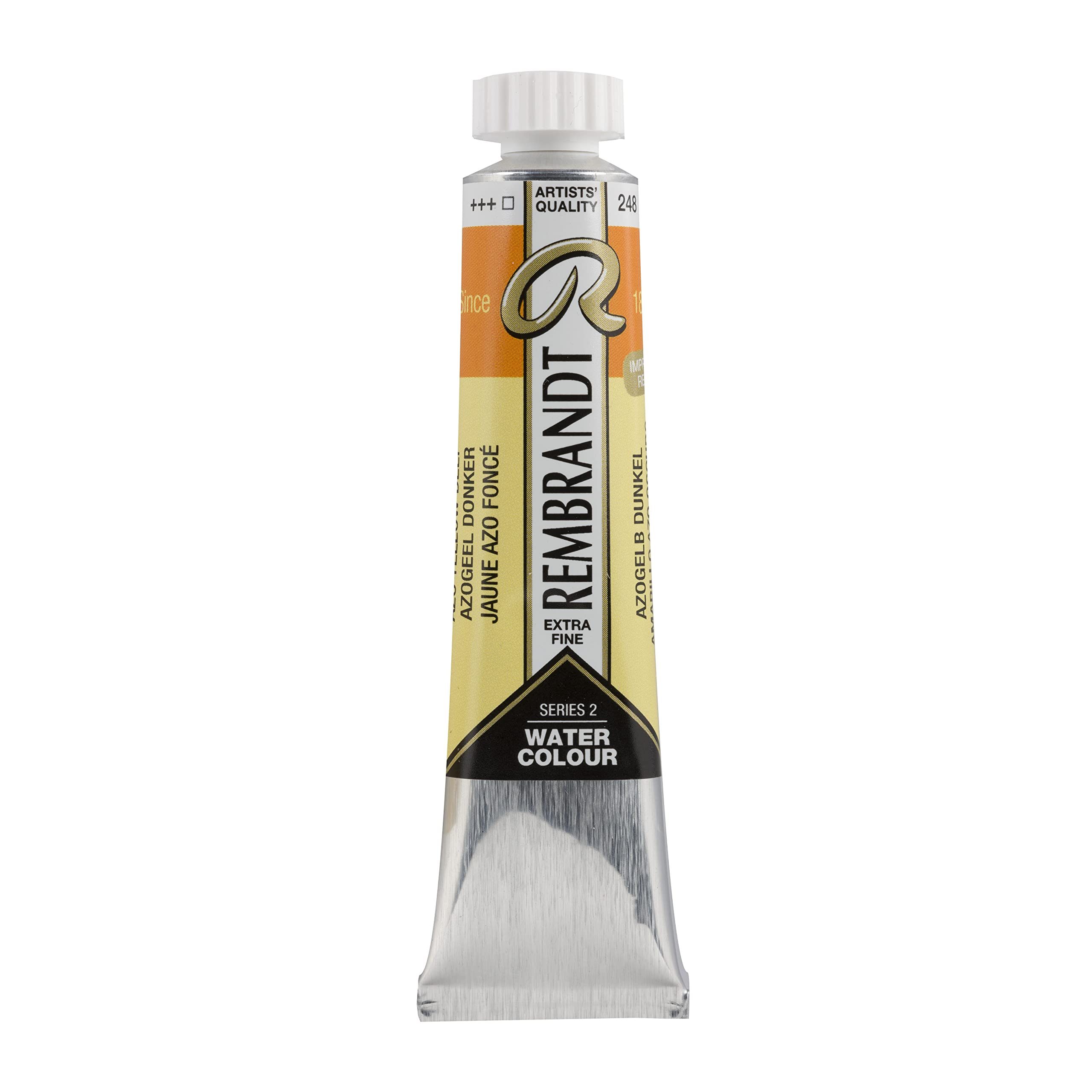 Rembrandt Azo Yellow Deep Watercolour - 248 - Professional Quality - 20 Ml Tube - Highest Lightfastness - Pure Gum Arabic
