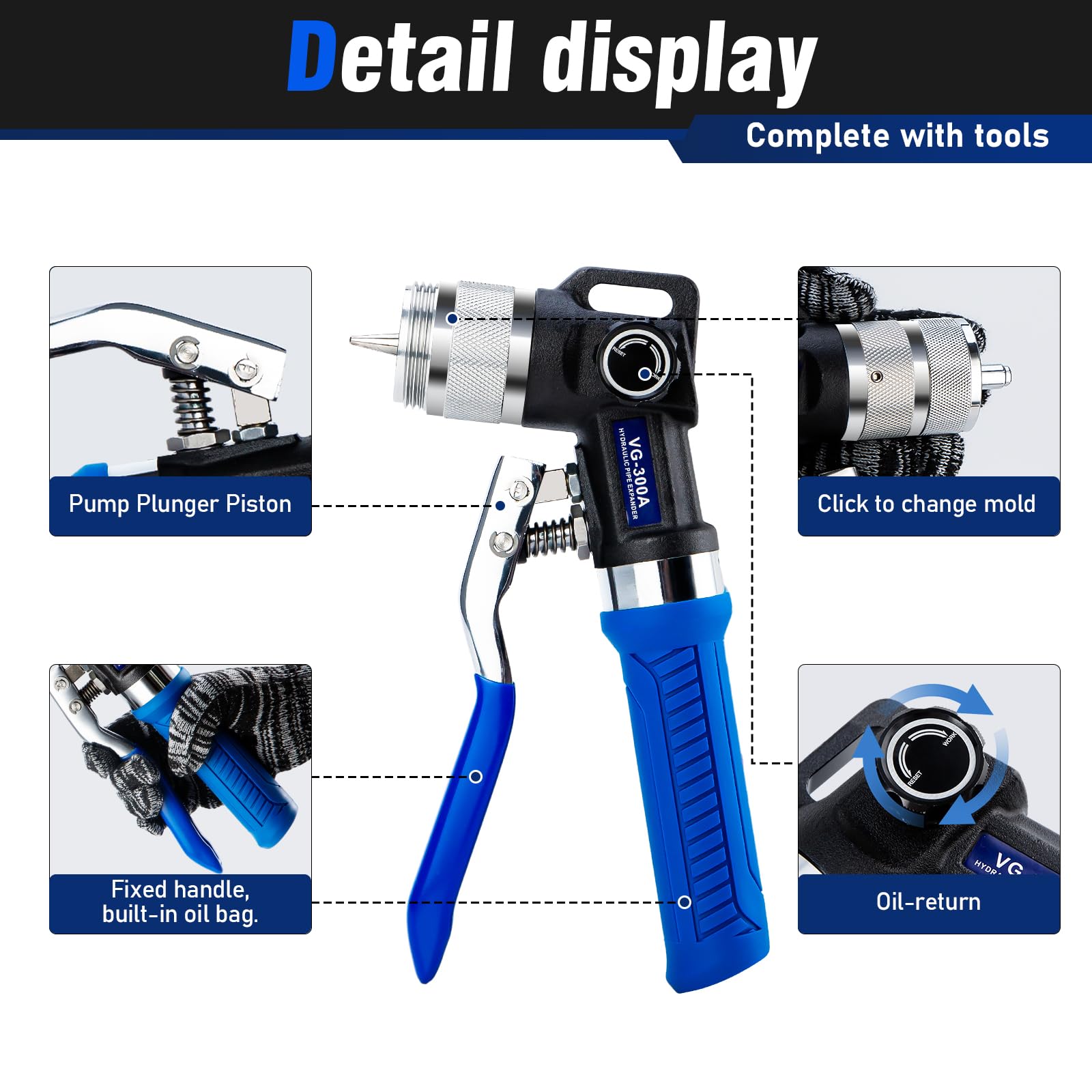 Amazon | iGeelee 銅管エキスパンダー油圧スウェージング&拡張ツール