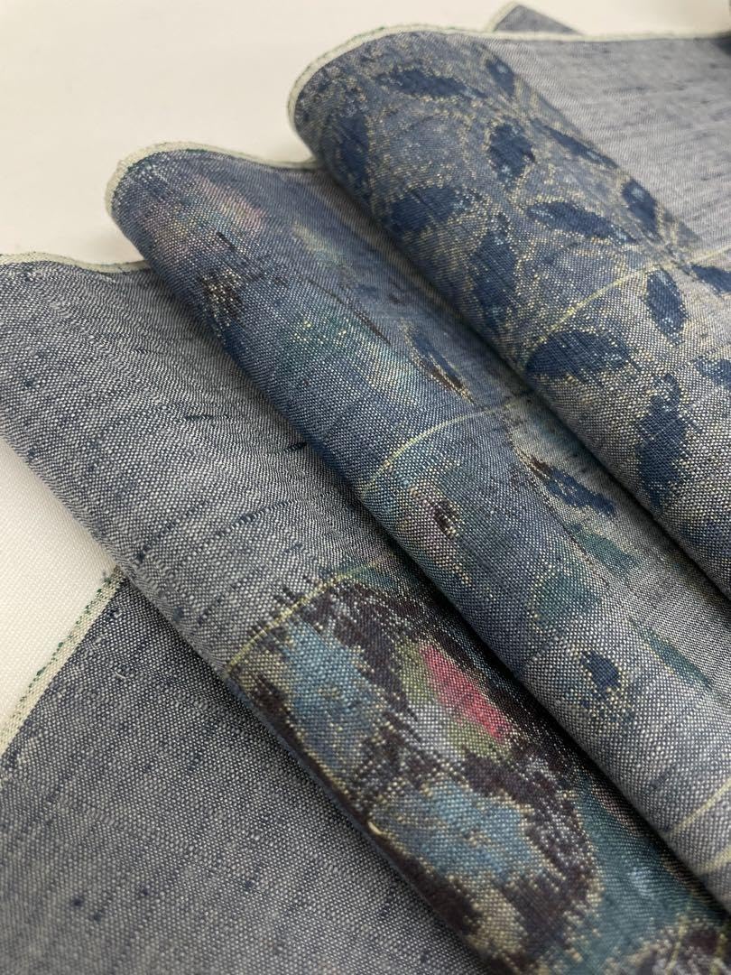 小千谷紬 縮屋次郎 通産大臣指定伝統的工芸品 正絹 反物OPTSTUFF