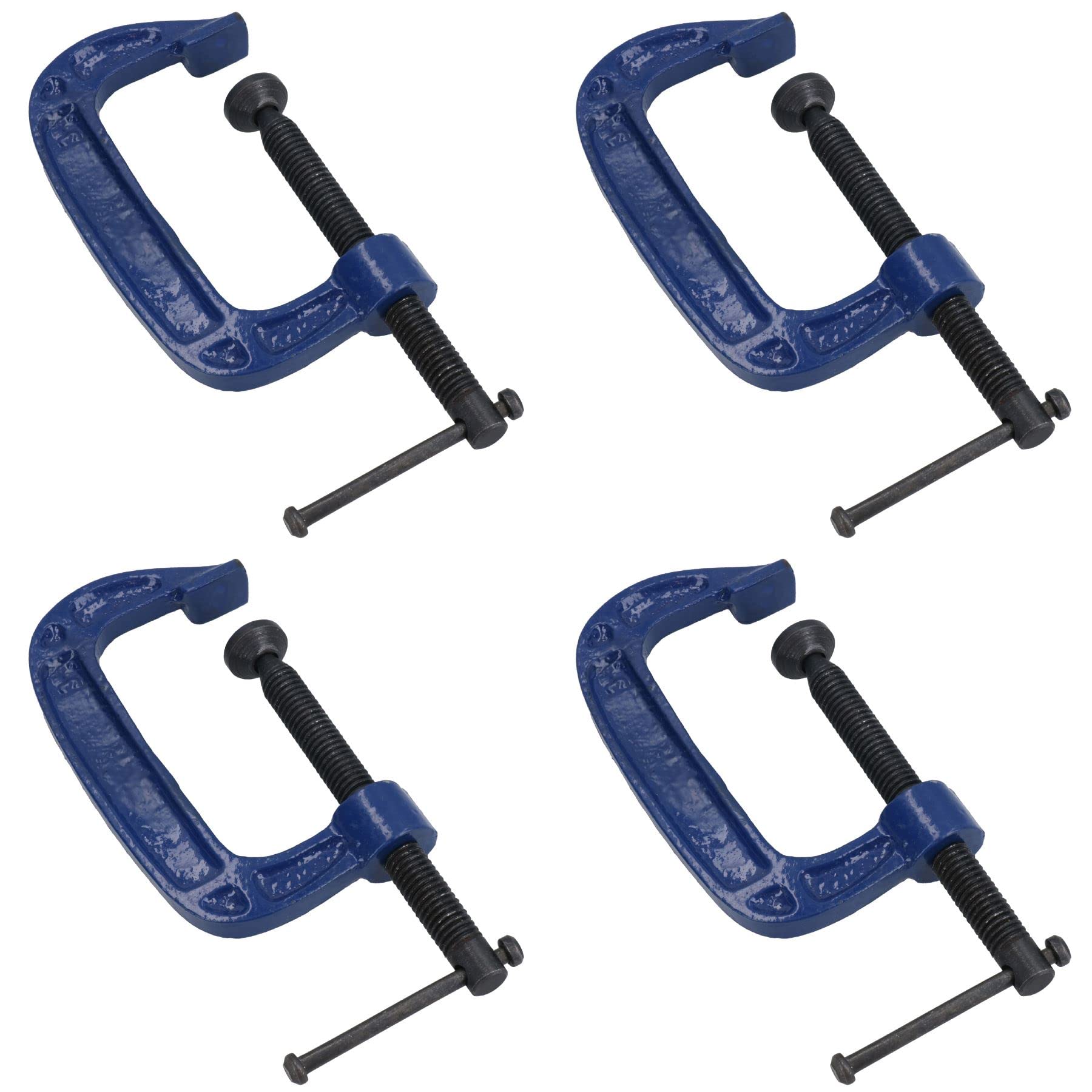 3 Inch (75mm) Cast Iron Screw G Clamp Fastener Holder Support vice Clamping 4pc