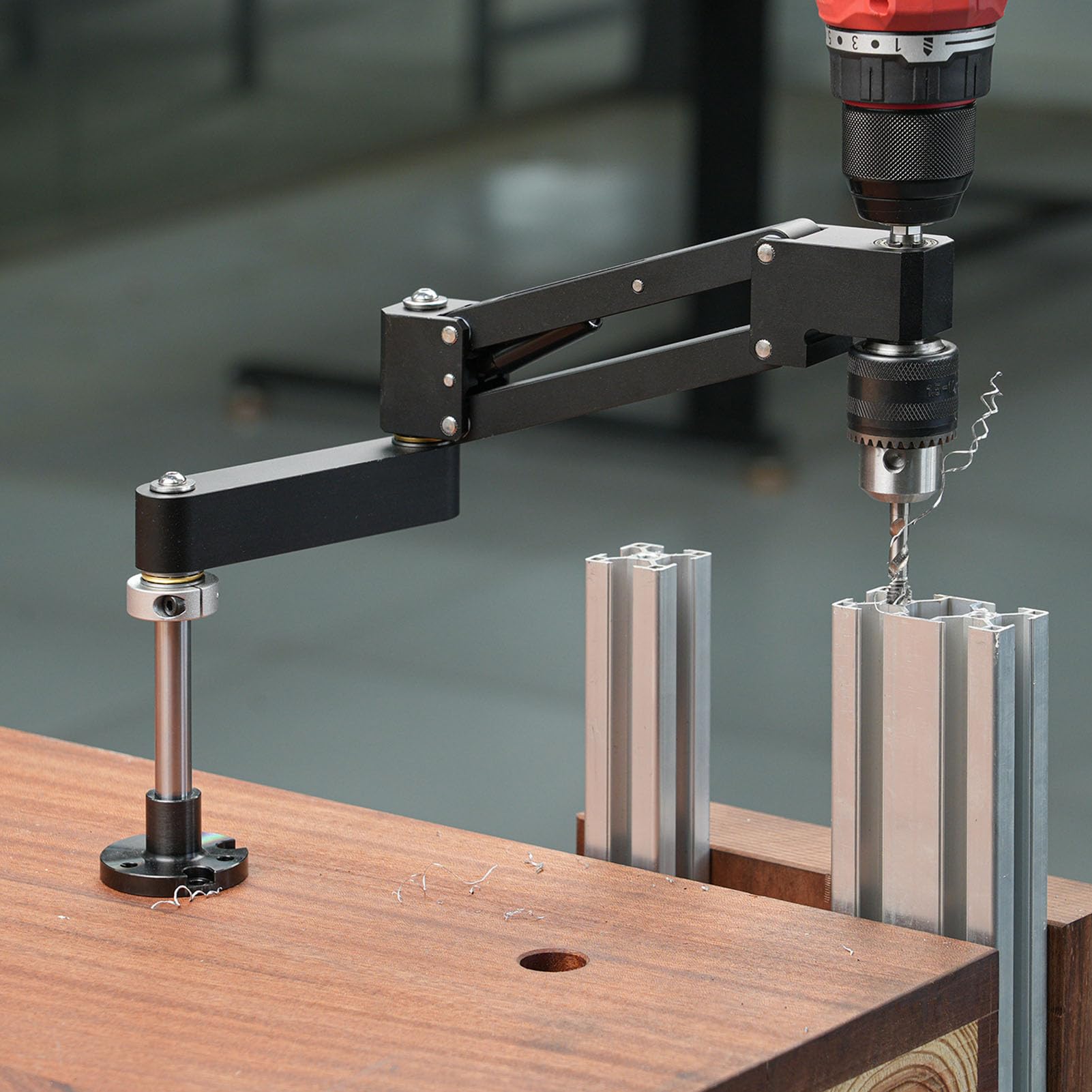 Soporte Voladizo para Roscar, Aleación de Aluminio CNC Brazo Robótico de Carrera de 5,12 Pulgadas Varilla de Soporte Ajustable con Abrazadera de Fijación Brazo Flexible para