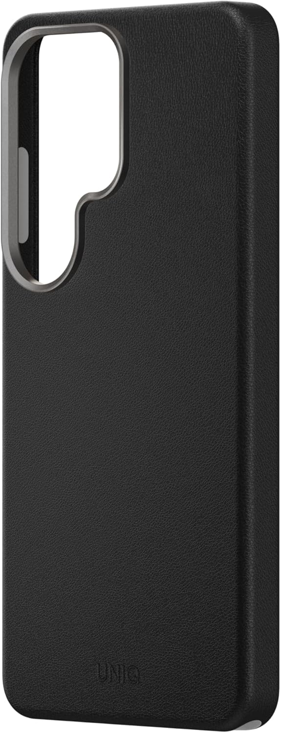 UNIQ Lyden for iPhone 17 Case (2025 Dallas Black) Premium Leather Solid Color Protective Phone Case