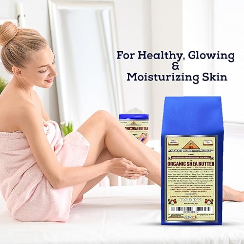 Miniatura 5 de Bloques de manteca de karité de marfil africano sin refinar orgánico certificado por la USDA, tamaño a granel, grado A para antienvejecimiento, piel