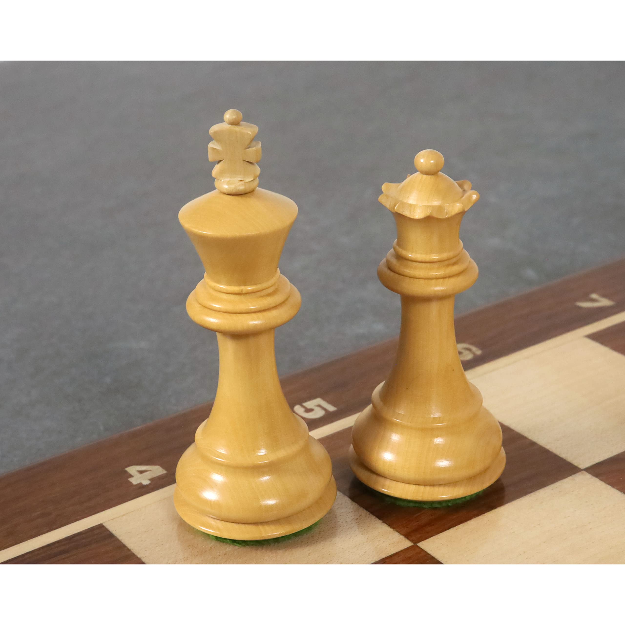 Royal Chess Mall - Gambit Staunton 9,53 cm Scacchi Set - Palissandro dorato ponderato