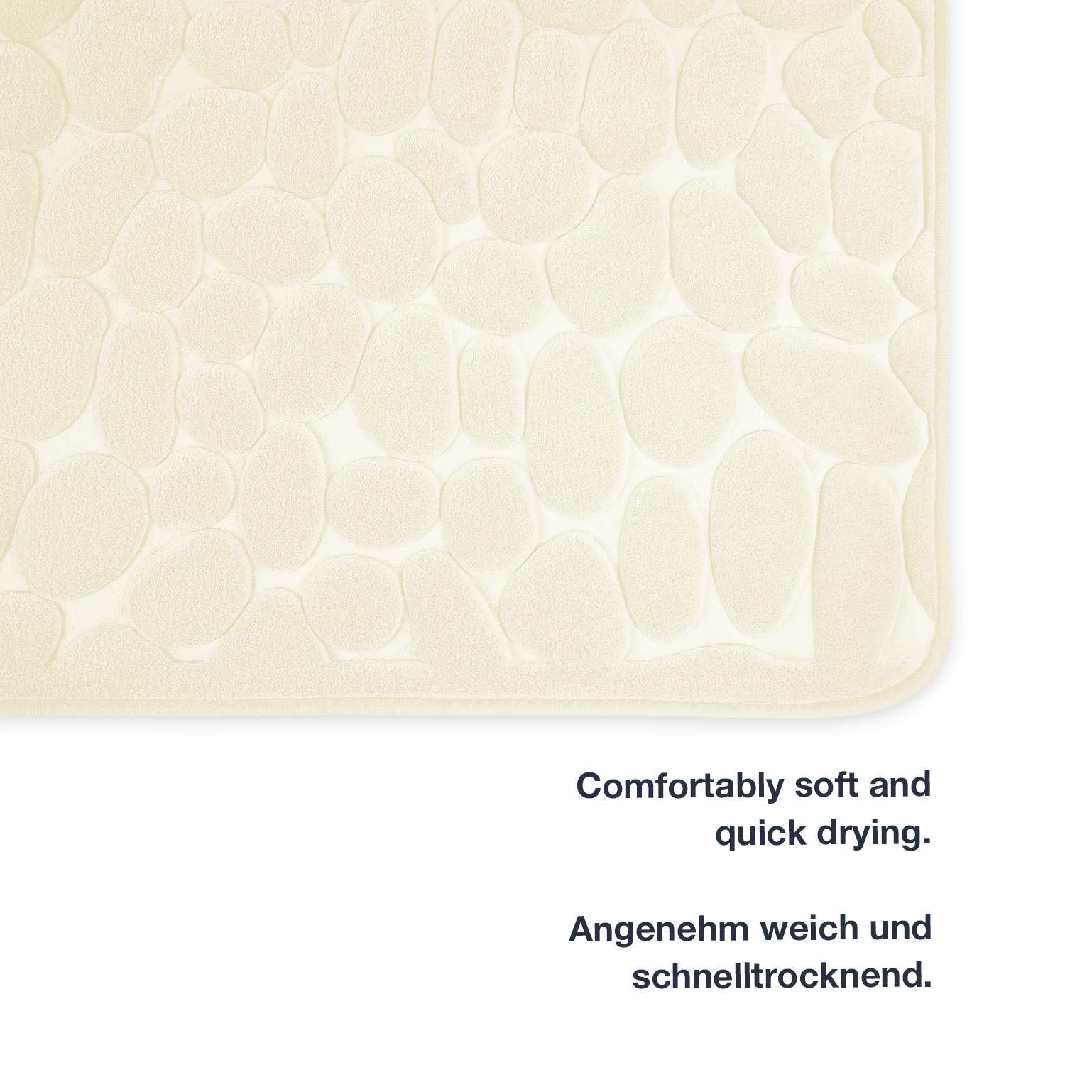 Badkamer Tapijt met Memory Schuim Zwart - Badmat kan gecombineerd worden tot een set - Antislip & Maschinewasbaar - Douchedeken 50 x 80 cm