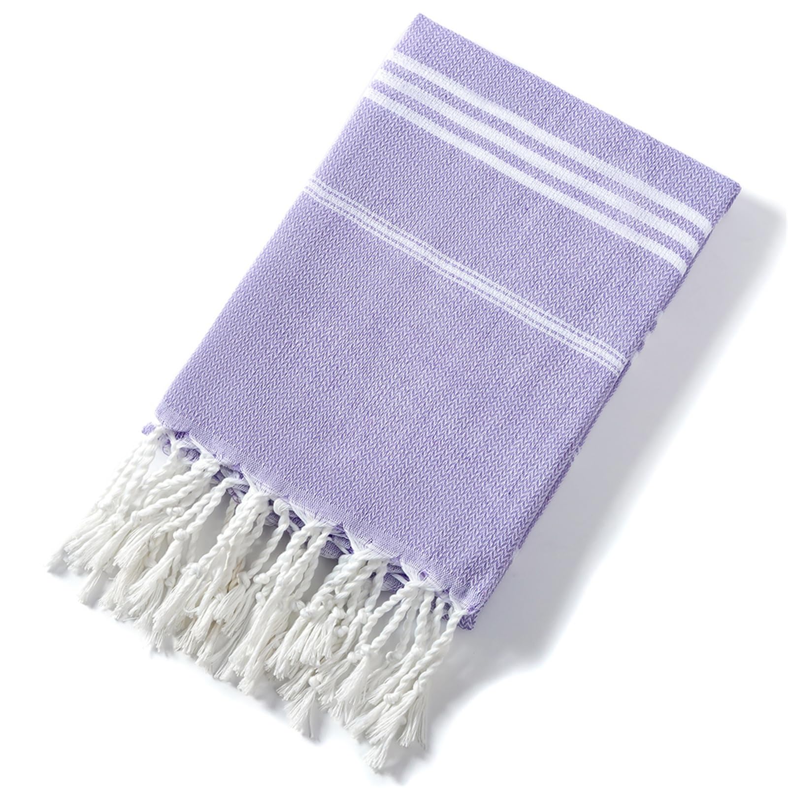 GMEqfhpOPS Cotton Turkish Beach Towel 90 * 180CM Sauna Spa Gym Sports Fitness Fringed Bath Towel Kitchen Soft Absorbent Quick Drying Towels Towels Bath(Lilac)