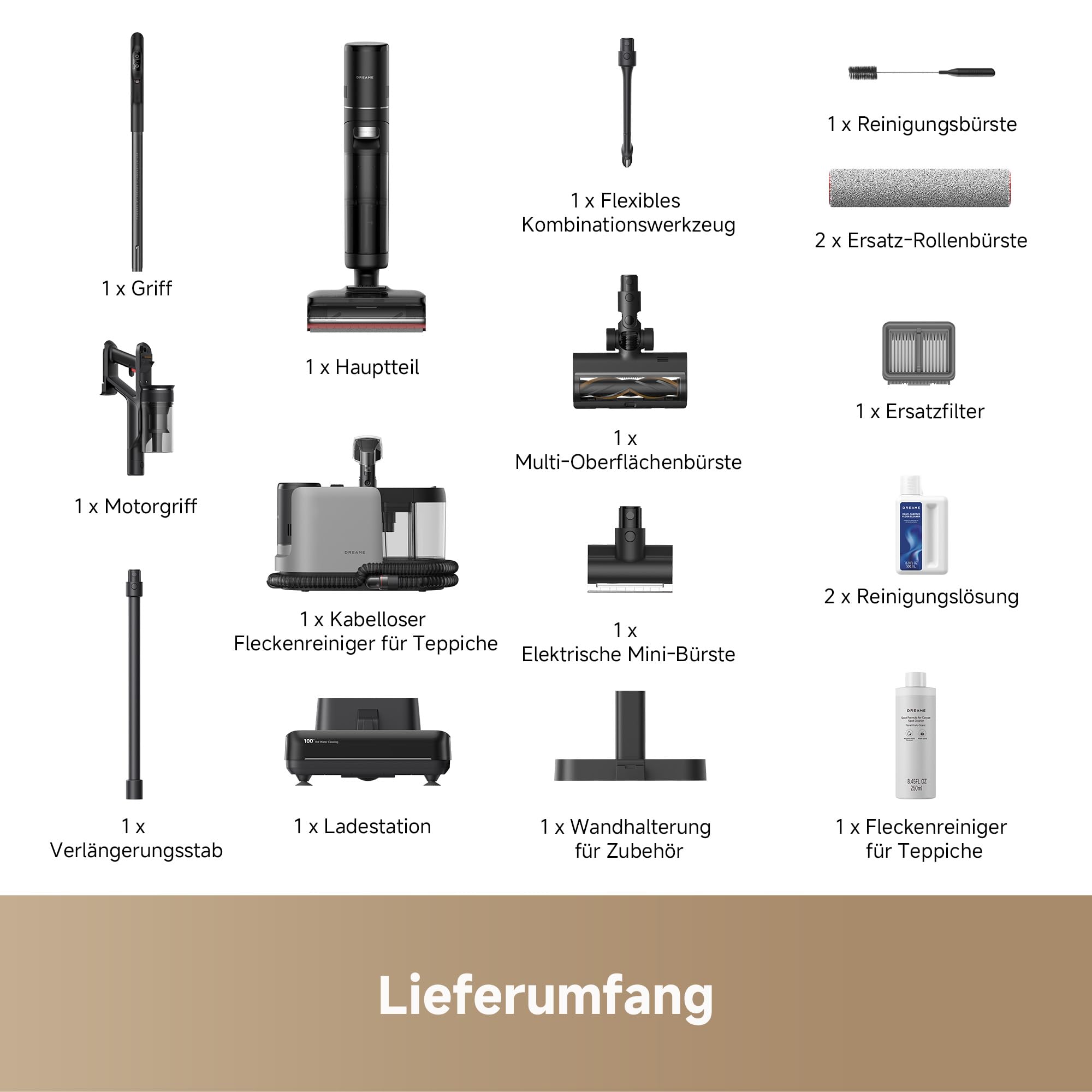 Dreame H15 Mix 7-in-1 Nass- und Trockensauger, 23.000 Pa Saugkraft, KI-Roboterarm, Kantenreinigung