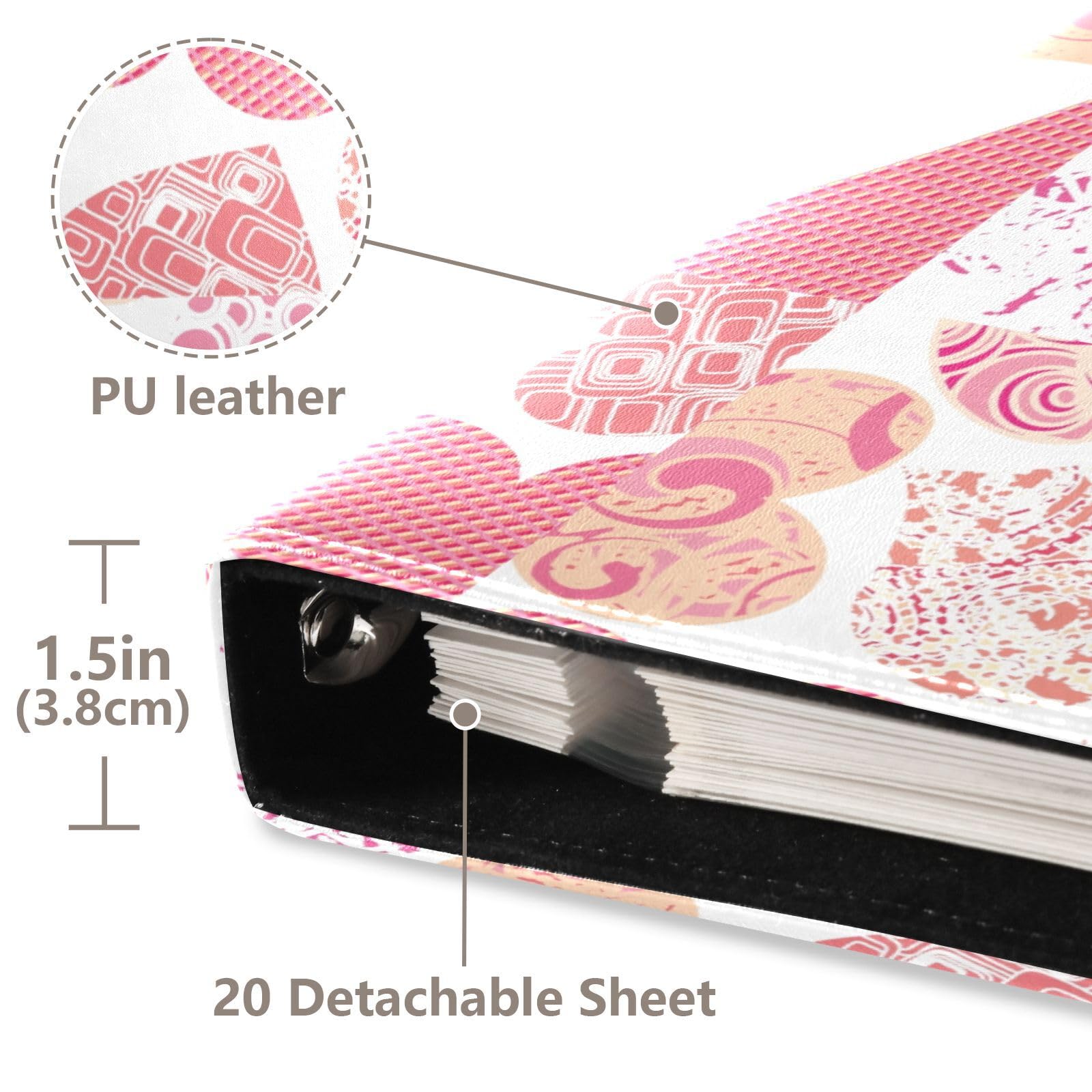 Carpetas de álbumes de fotos, libros de fotos, páginas autoadhesivas de San Valentín, álbumes familiares para fotos, álbum de fotos de 15,2 x 20,3 cm