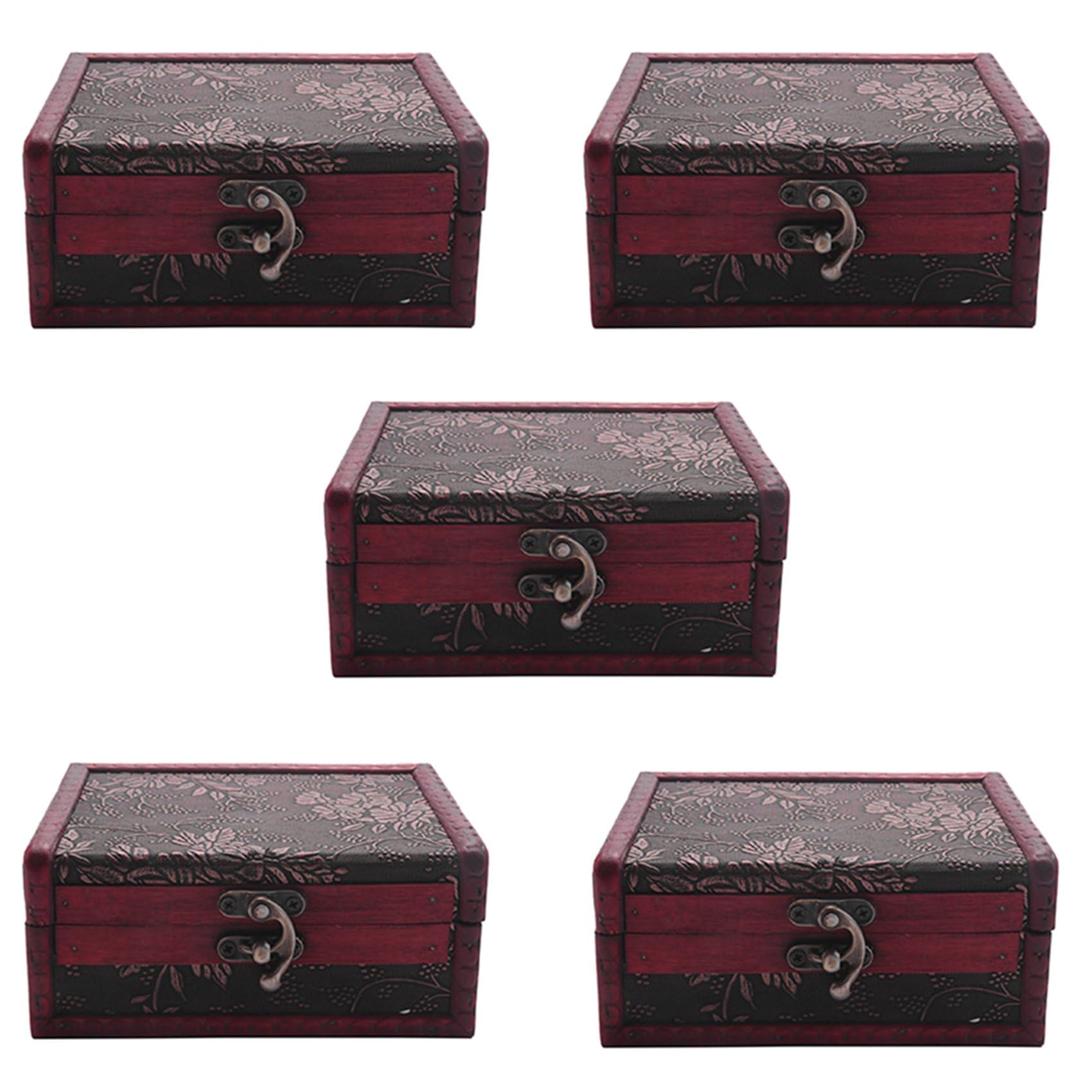 Hndhbfgrt 5X Treasure Box Treasure Chest for Gift Box,Cards Collection,Gifts and Home Decor