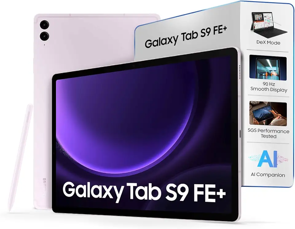 Samsung Tablet Android Galaxy Tab S9 FE+ 12.4 polegadas 8Gb de ram 128GB, bateria de longa duração, processador potente, câmera de 8MP, design leve e durável, armazenamento expansível. Acompanha S Pen