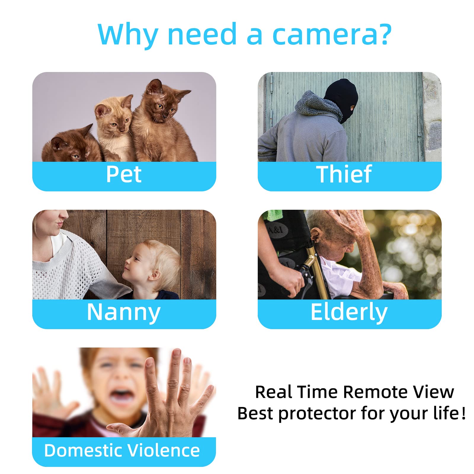 Mini 1080P Security Camera With Night Vision & Motion Detection - Magnetic, Portable, Built-in Battery For Pets, Baby, Home