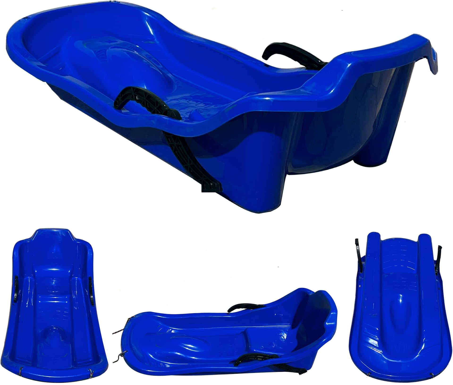 HEXAR Heavy Duty Sand Skiing Board for 2 people With Brake Outdoor Sports Plastic Skiing Boards Sled Snow Grass Sand Board Ski Pad Snowboard With Rope for Two Adults Size - 108x47x34cm