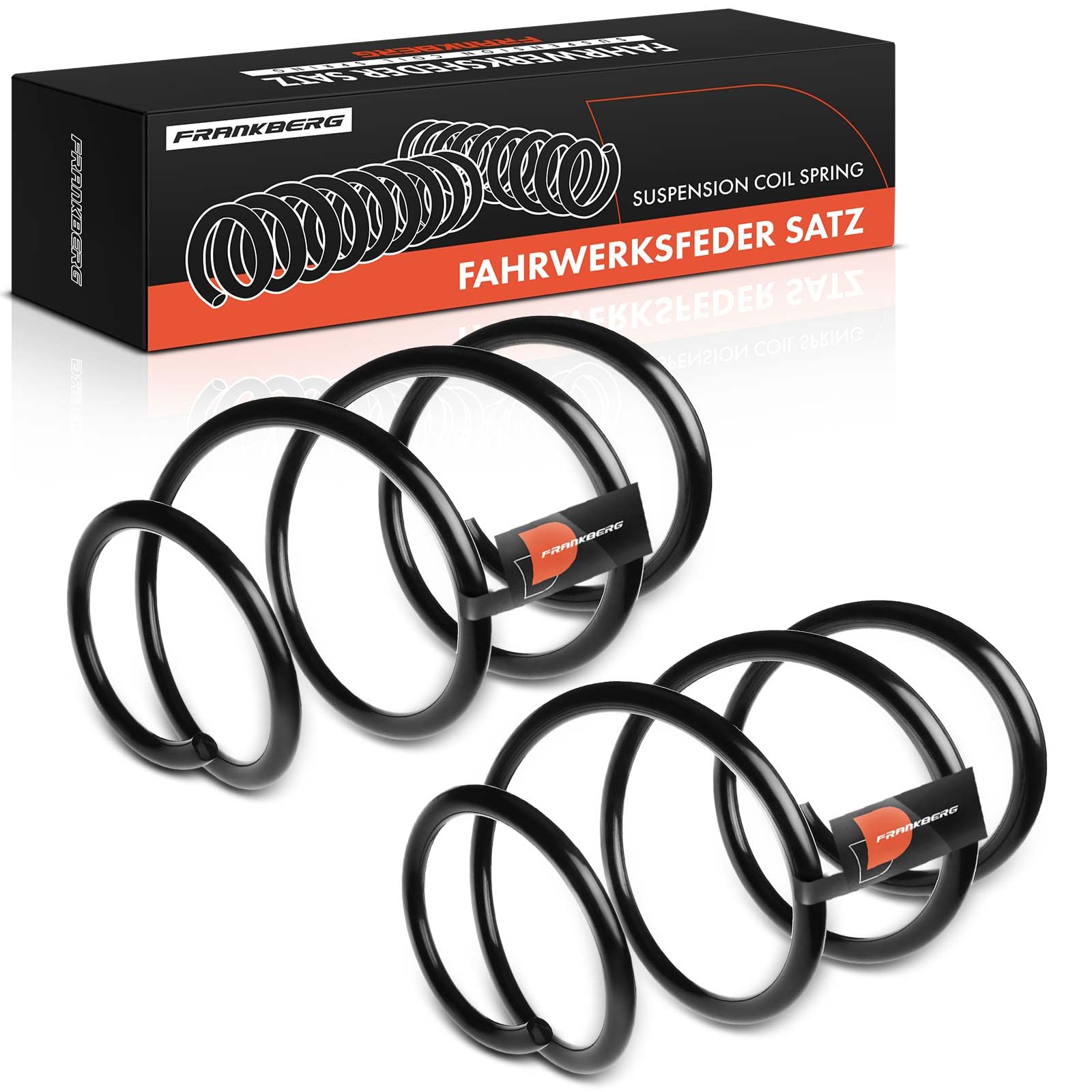 Frankberg 2 muelles de suspensión para el eje delantero (izquierdo y | Compatible con: Serie 3 E46, Serie 3 Coupé E46, Serie 3 Convertible E46, Serie 3 Touring E46