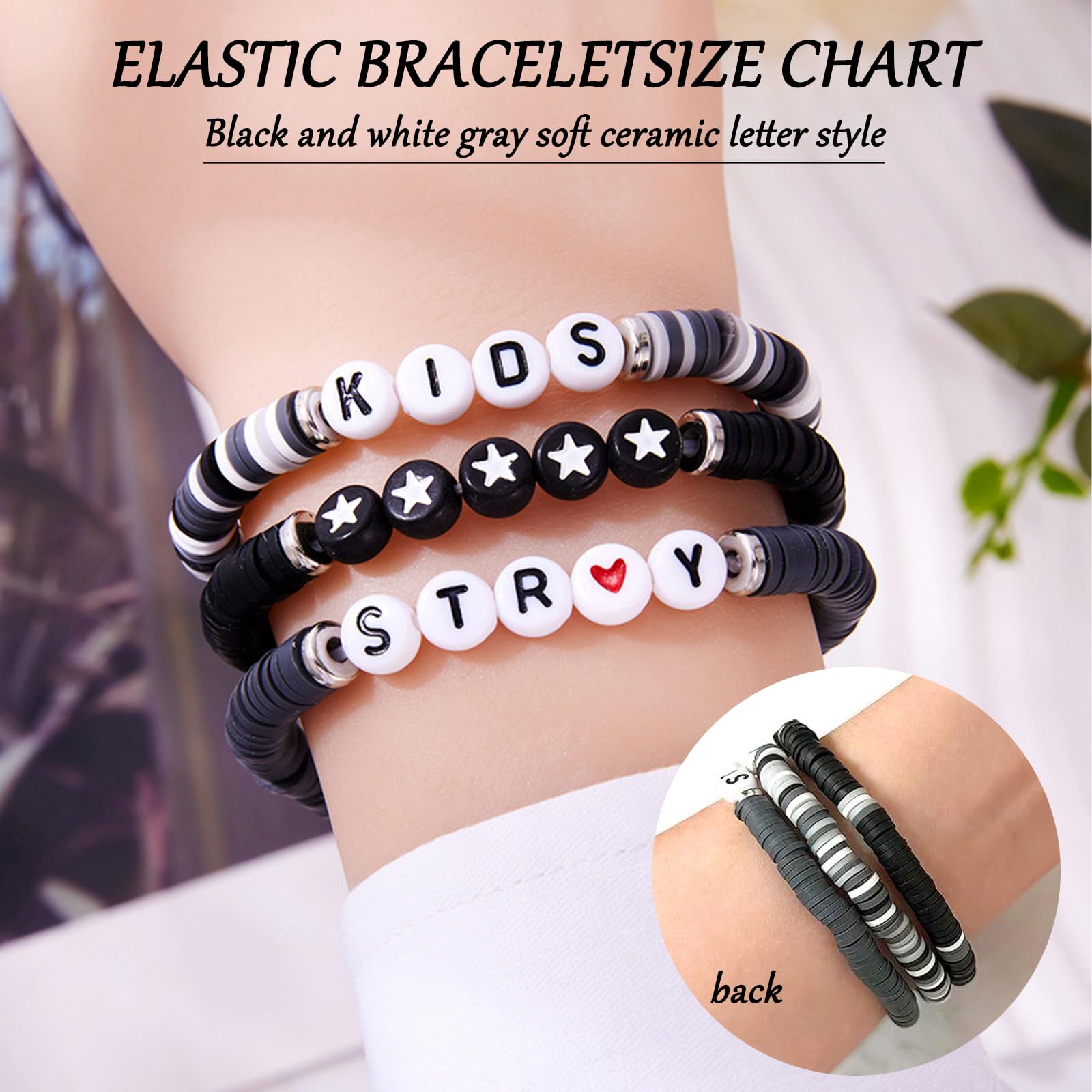 Zestaw 3 Bransoletki Kpop Stray Kids & 1 Naszyjnik Stray Kids dla Dziewcząt, Bransoletka z Liny, Biżuteria dla Kobiet, Prezenty dla Fanów dla Mężczyzn, Kobiet, Dziewcząt i Chłopców