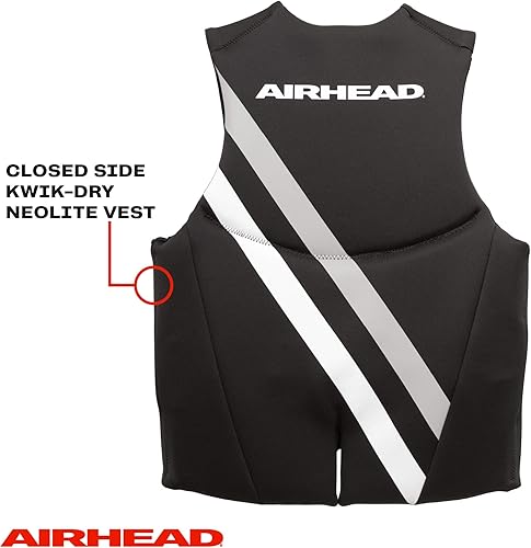 Miniatura 9 de Airhead Orca - Chaleco salvavidas de neopreno Kwik-Dry Neolite, aprobado por USCG, tallas para adultos, jóvenes y niños