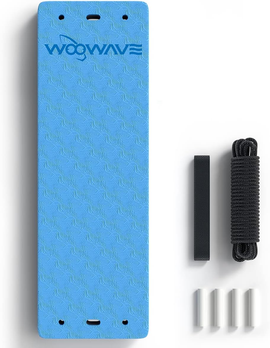 WOOWAVE Flat Fender Prevent Scratches for Yacht Motorboat Boat Bumper, 3 Layer EVA Boat Fender with Rope (3 Size, Blue/Gray to Choose)