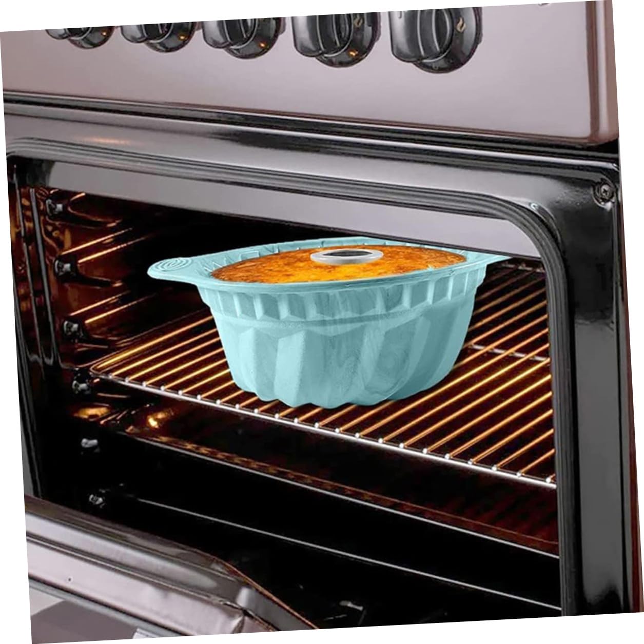 Gadpiparty Stampi Rotondi in Silicone per Torta Chiffon e Mousse, Antiaderenti in Silicone Alimentare Maniglie, Teglie da Forno Riutilizzabili per Dolci Fatti in Casa, Set da 3 Pezzi Nordico