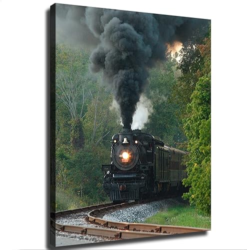 Miniatura 2 de GuriDo Póster de nostalgia de transporte histórico de ferrocarril, impresión artística de pared, póster moderno para decoración de pared del hogar,