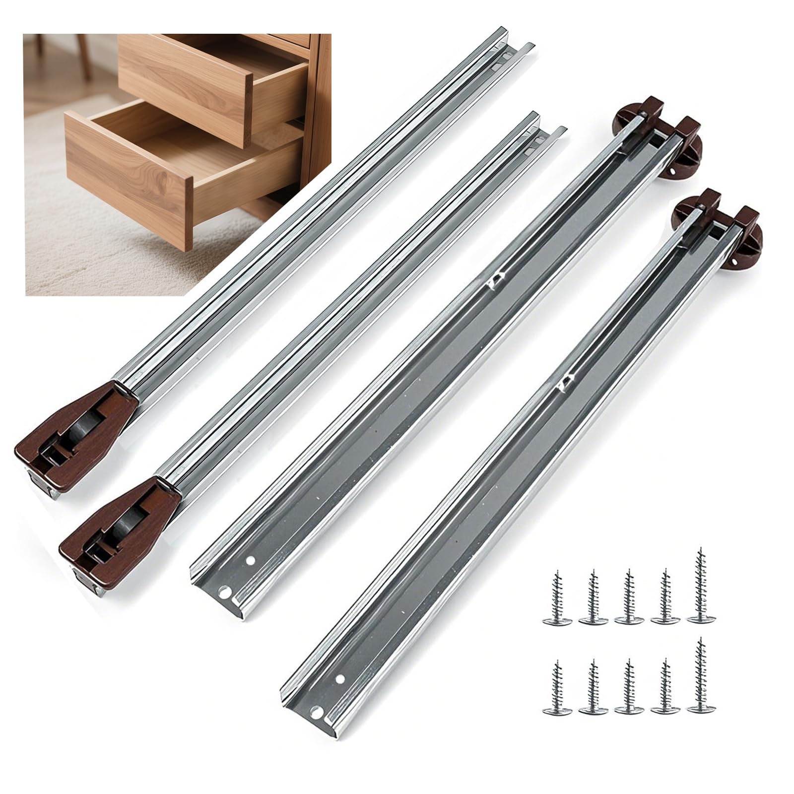 Photo 1 of FUNUCURR 16" Drawer Slides 2-Pack