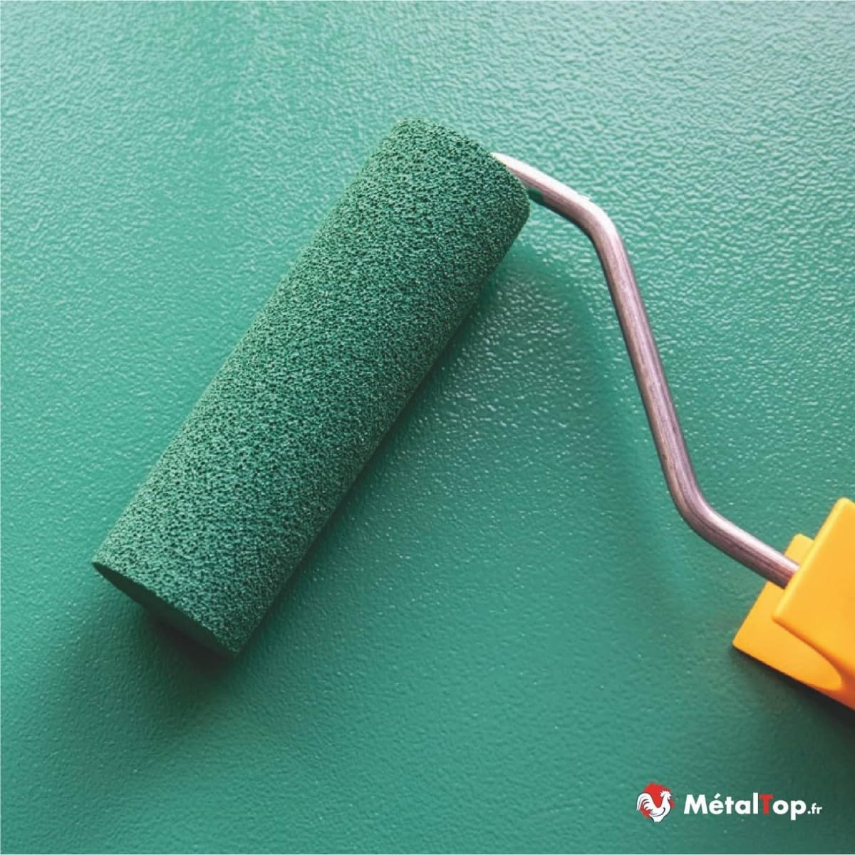 Metaltop - Peinture Murale Interieur - Vert mousse - RAL 6005-5 L - Haute couvrance pour murs en plâtre, placo et béton, rénovation rapide.
