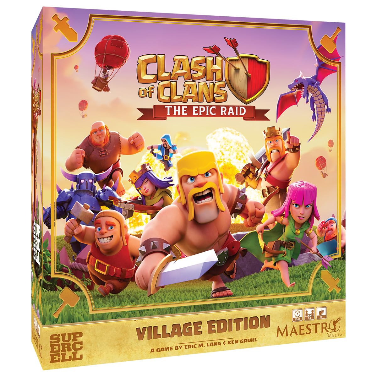 Clash Of Clans The Epic Raid Village Edition | Gioco Da Tavolo Strategico | 2-6 Giocatori | 45-90 Min