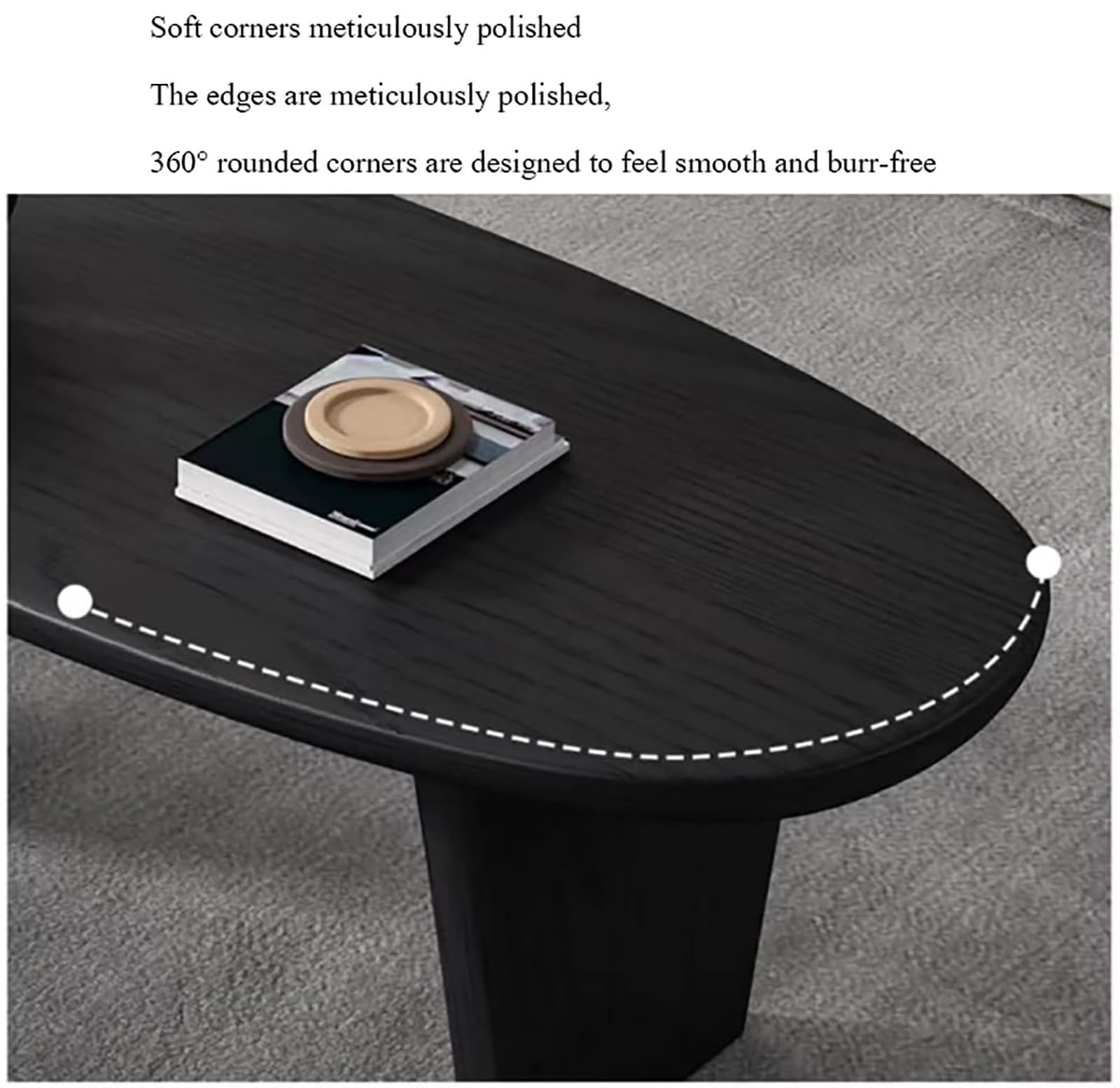 ZHUIYI Sofa Side Table, Living Room Japanese Low Table, Solid Wood