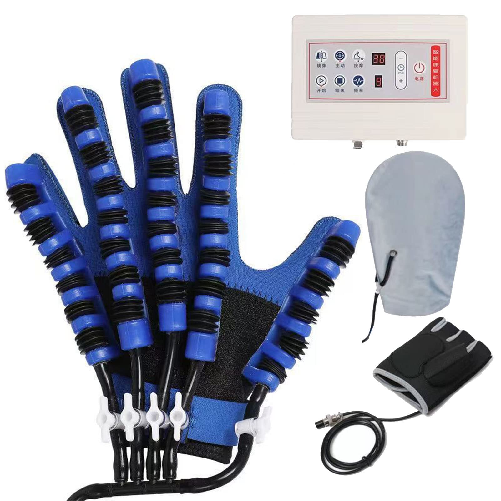Rehabilitación de Guantes de Robot, Equipo de rehabilitación de Dedo y Mano, Equipo de Ejercicio de rehabilitación para Paciente con parálisis Cerebral o hemiplejía por accidente,RightHand-L