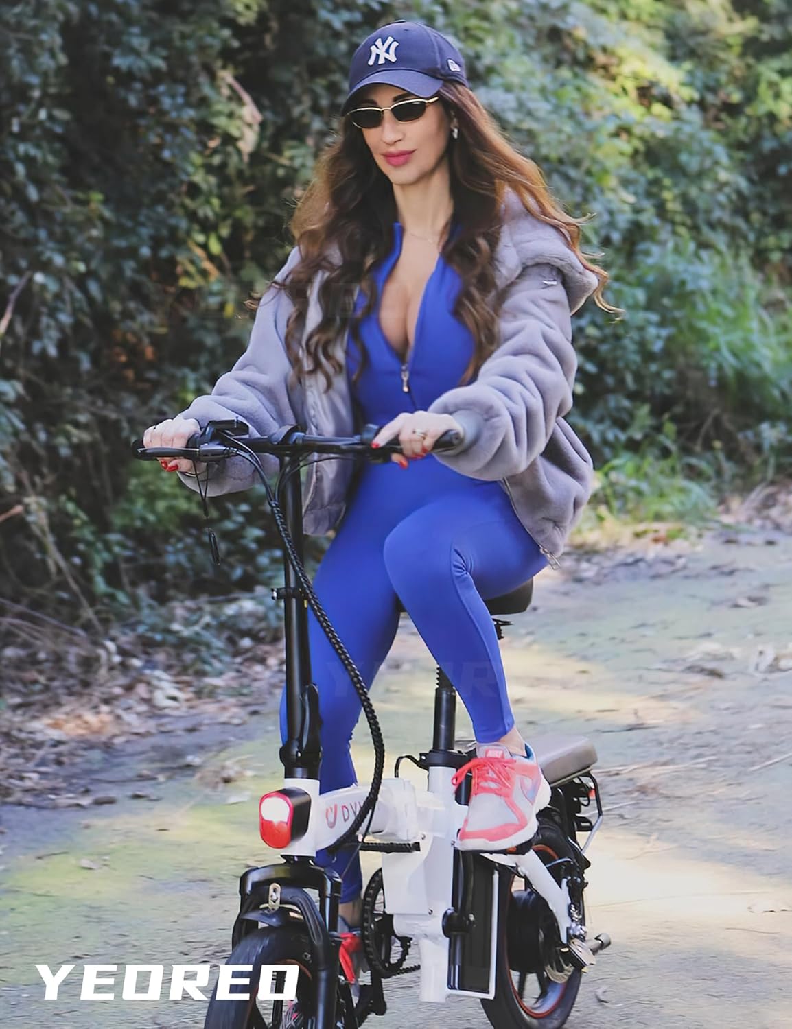 YEOREO Women Long Sleeve Workout Jumpsuit Zip Up Romper Bottom Pants Bodysuit Bodycon Sexy One Piece - Image 2