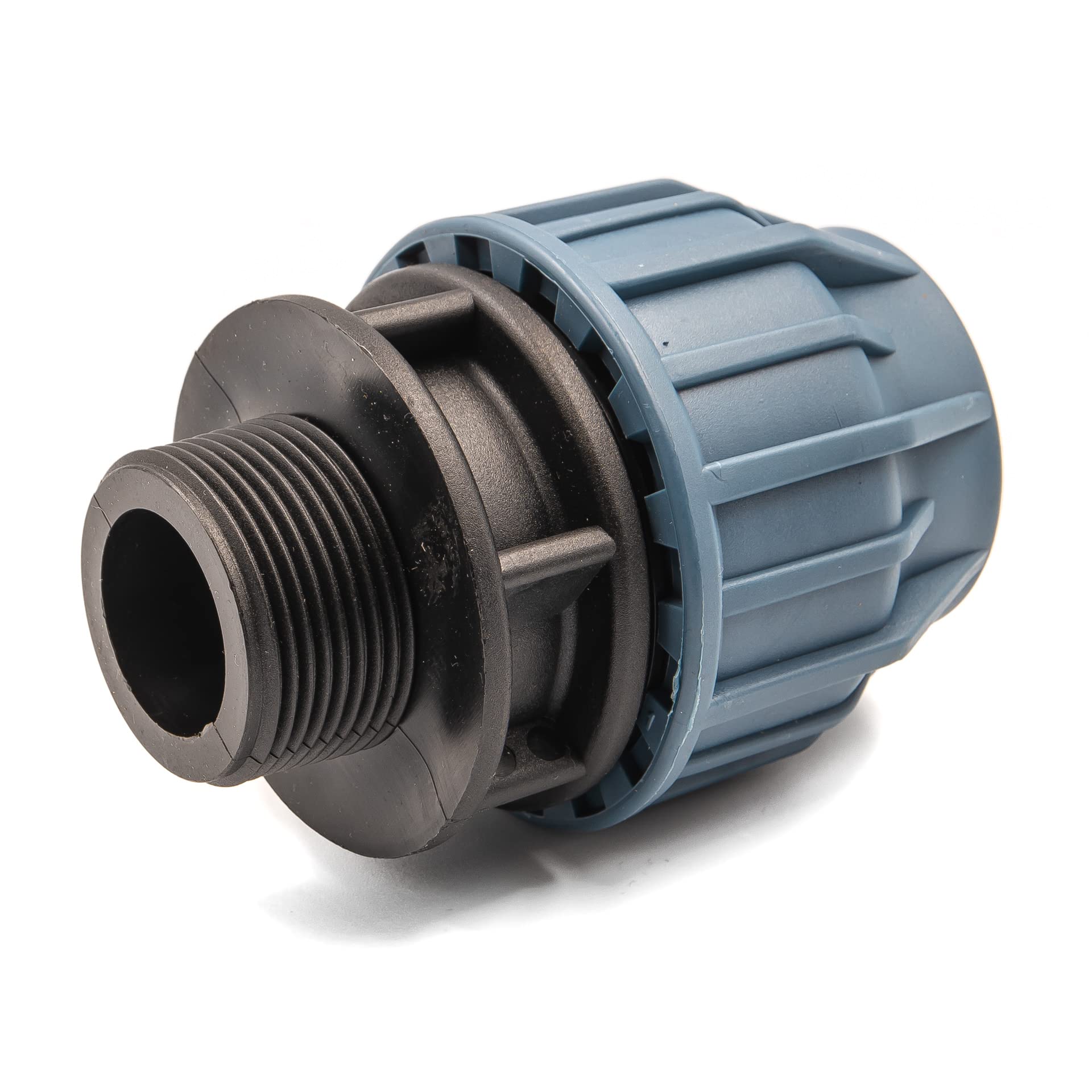 PP Fitting Kupplung Mit Außengewinde – Für PE-Rohr ∅ 32 Mm X 3/4 Zoll AG, Klemmverbinder Aus Polypropylen