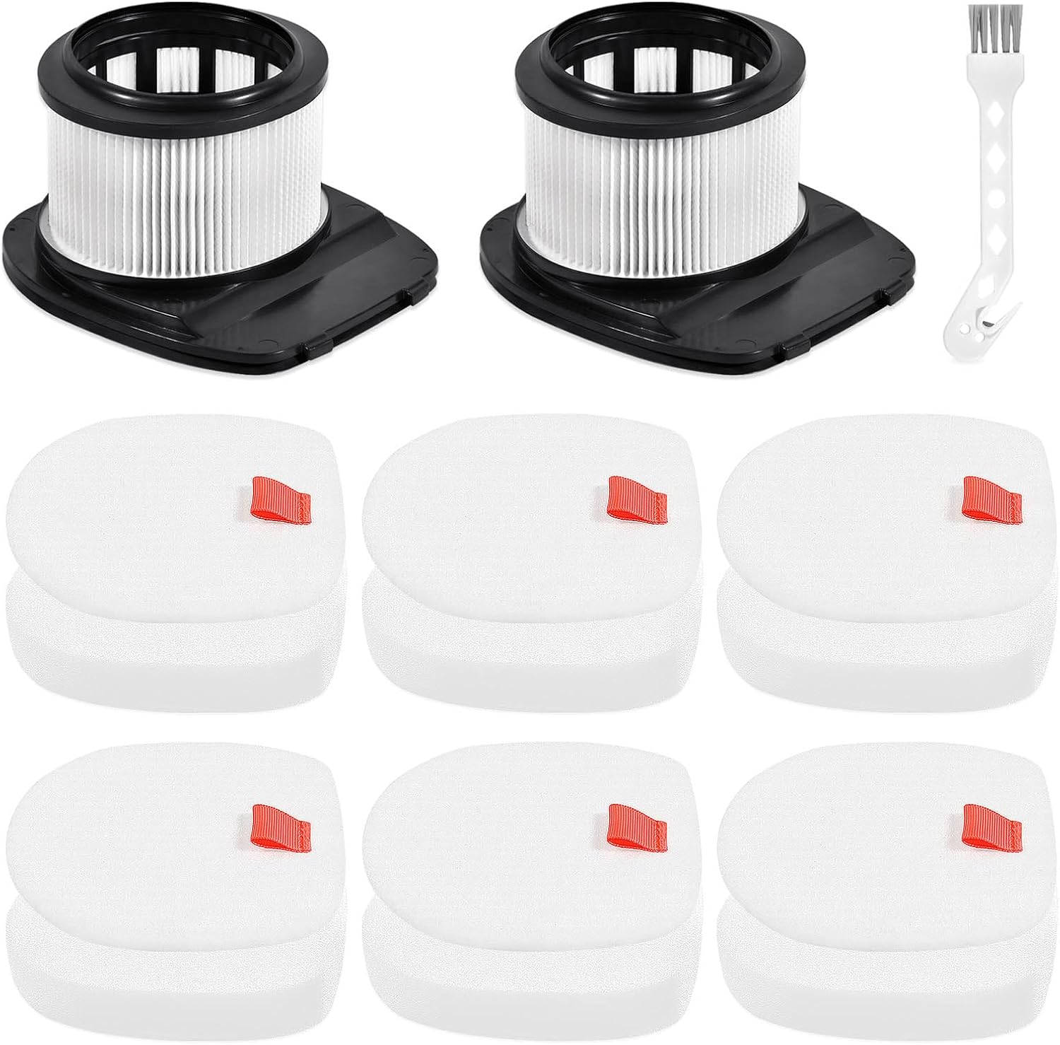 IZ362H Filters 2 HEPA Filter 6 Pre-Motor Foam & Felt Filter 1 Cleaning Brush Kit Compatible with Shark Vacuum IZ162H IZ362H IZ363HT IZ440H IZ462H IZ483H, Part # XHF161H & 617FJ140