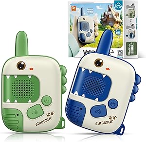 Walkie Talkie Children, Dinosaur Toy from 3 4 5 6 7 8 Years Boy Gift Ideas Walky Talky Gift Boy 3-8 Years Outdoor Games fo…