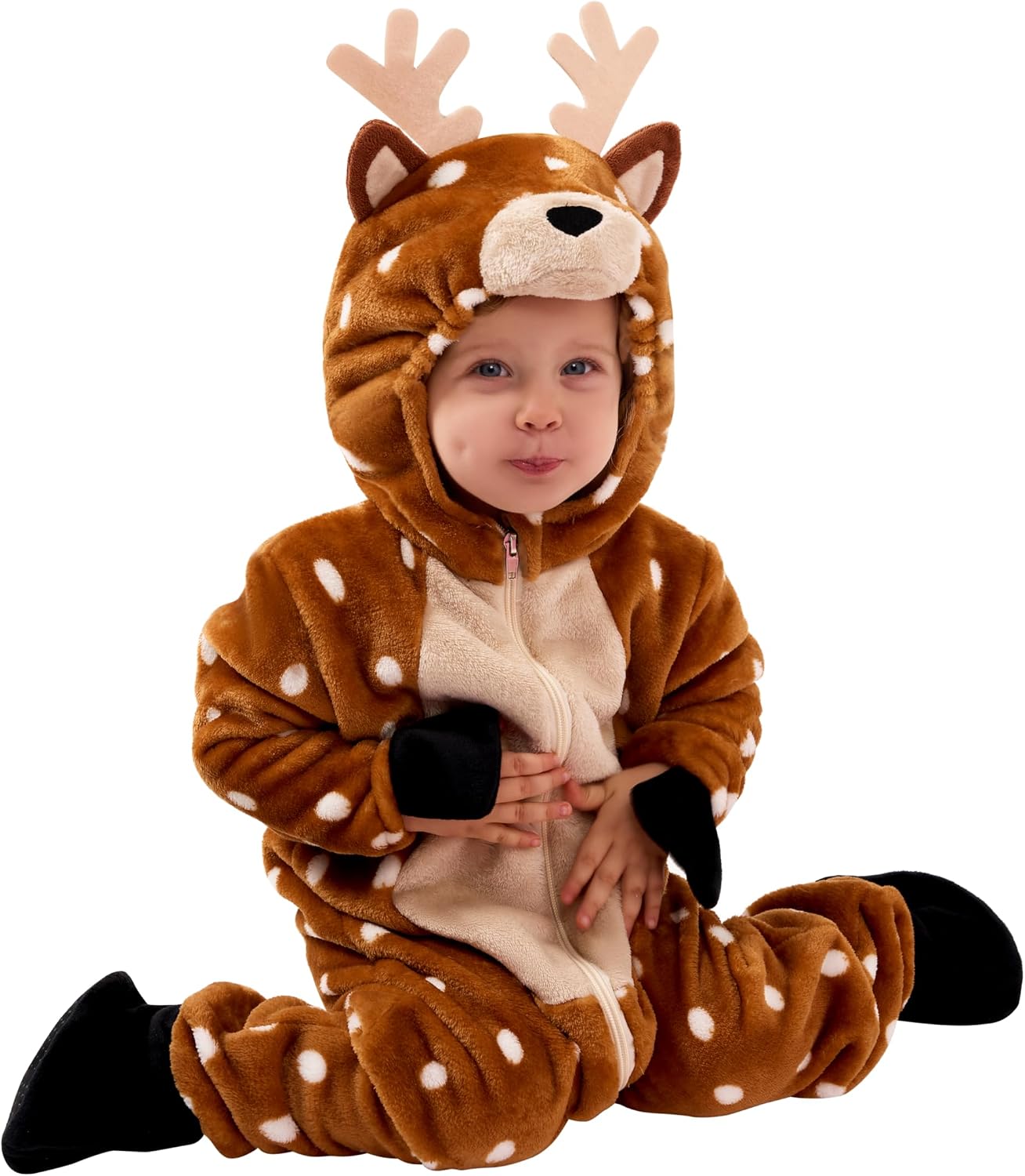 Spooktacular Creations Halloween Baby Animal Costume, Toddler Hooded Jumpsuit for Baby Halloween Dress Up Costume Party