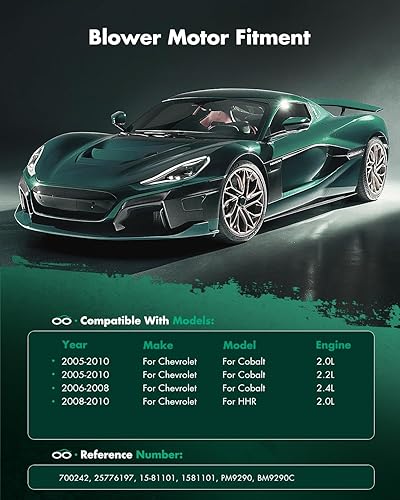 Vista 883 de SCITOO 700188 Reemplazo del motor del ventilador HVAC con jaula de ventilador para Toyota Tacoma 2005-2015, reemplazo OE - 87103-04043, 87103-04044