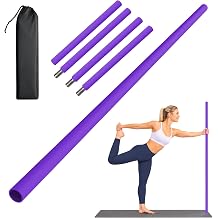 5ft Yoga Stick, Sturdy Steel Mobility Exercise Stick 3 Adjustable Lengths