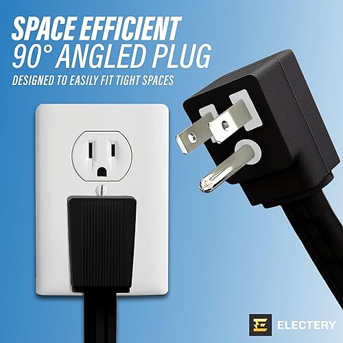 Miniatura 5 de Cable de extensión de aire acondicionado de 9 pies y electrodomésticos principales, calibre 143, resistente cable SPT-3 de 15 amperios,