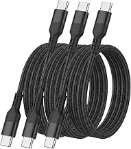 Type C Cable, 6.6 ft (2 m) / 3 Piece Set, USB PD Compatible, 60W/3A, Rapid Charging, 78.7 inches (200 cm), Compatible with Type-C Models of Smartphones, Tablets, Laptops (Not Video Output)