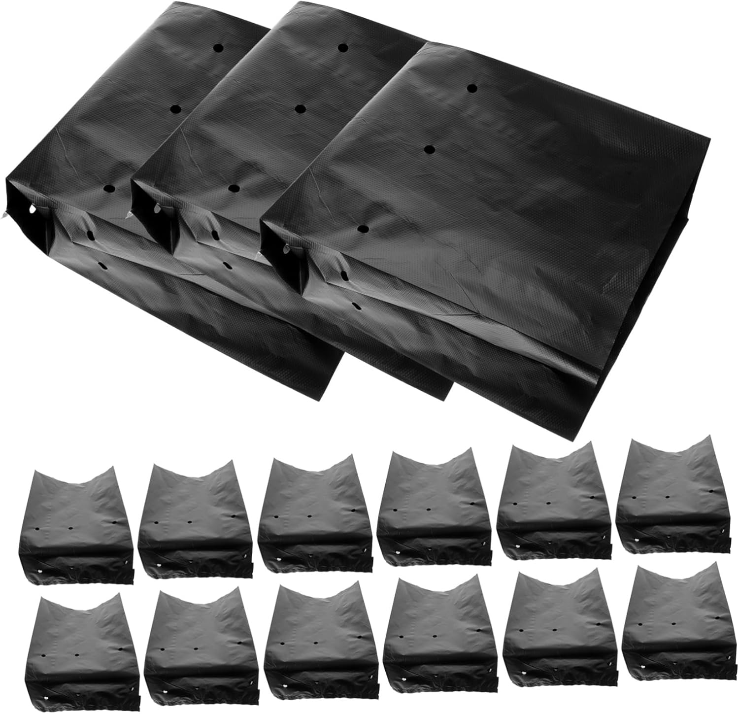 100pcs Pe Plant Nursery Bags Containers for Vegetable and Flower Growth Drainage and Air Permeability for Indoor and Outdoor Gardening