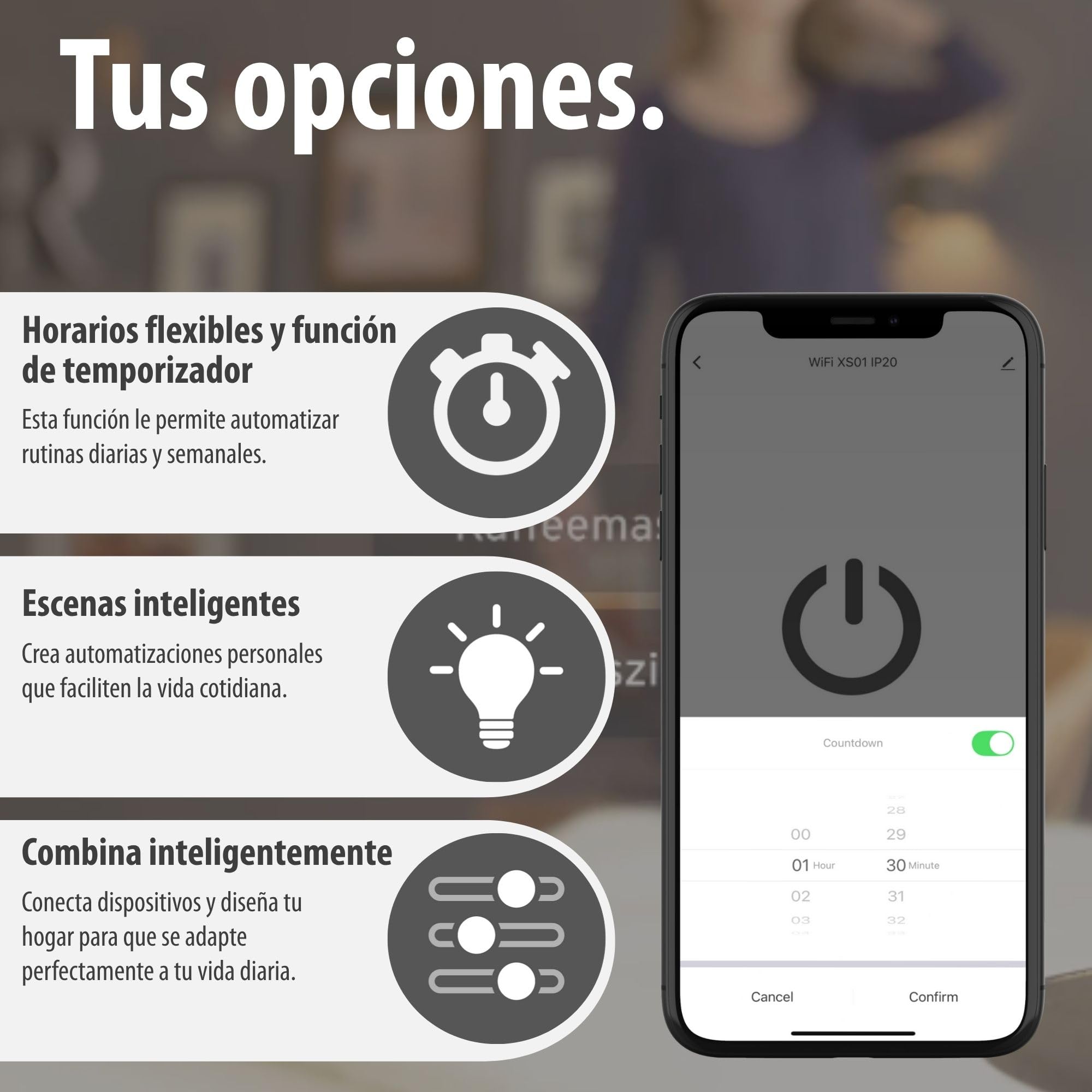 Brennenstuhl Connect Premium-Line Regleta Enchufes WiFi de 6 Tomas con protección Inteligente contra sobretensiones (Amazon Alexa y Google Assistant; App Gratuita; 1.8m; Made in Germany