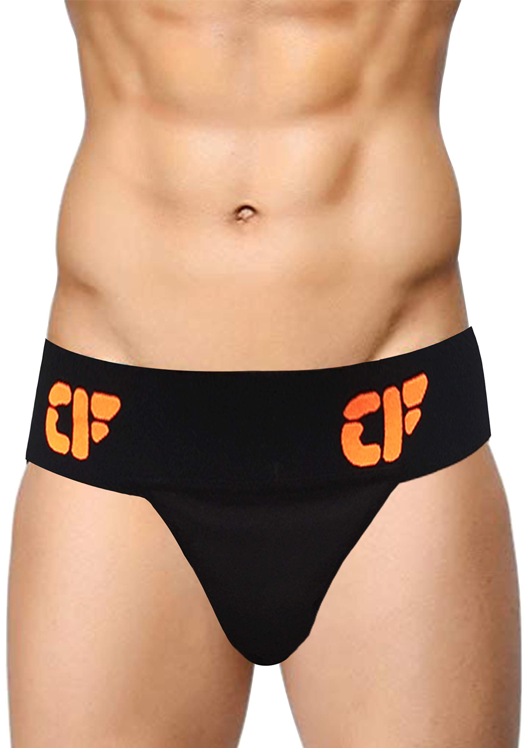 nas (new aura sports Black Orange Belt Cotton Gym & Cricket Supporter Underwear - Premium Athletic Jockstrap for Men (M, 2)-picture-45