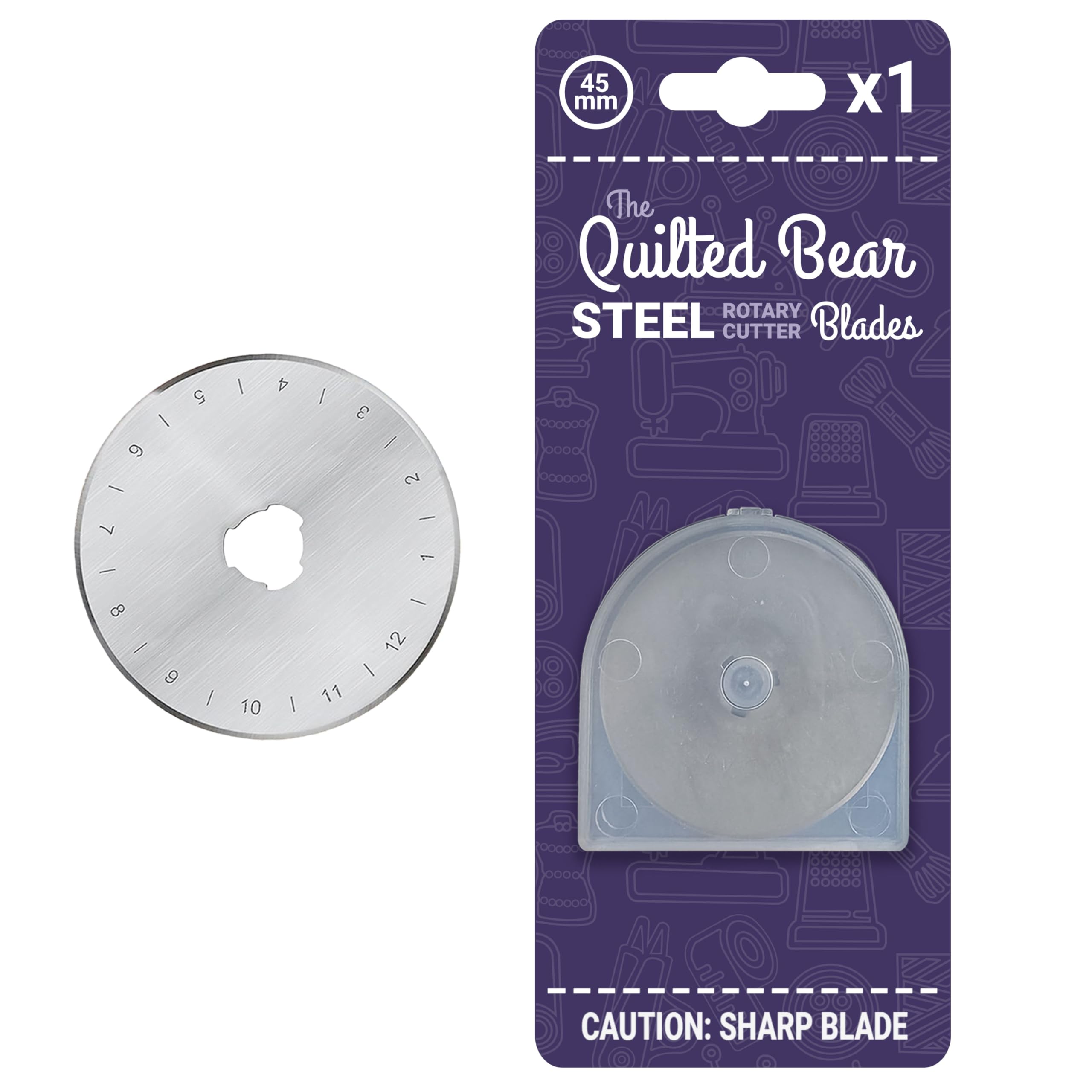 Quilted Bear DAFA 45mm Rotary Cutter Replacement Blade for Olfa + Fiskars