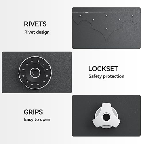 Miniatura 2 de KAER 10-12 - Caja fuerte para armas para el hogar, rifles y pistolas caseras, cajas fuertes grandes para armas para el hogar y escopeta, cajas