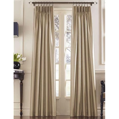 Curtainworks 1Q800008SD Marquee Curtain Panel, 30 by 108", Sand (Champagne Beige)