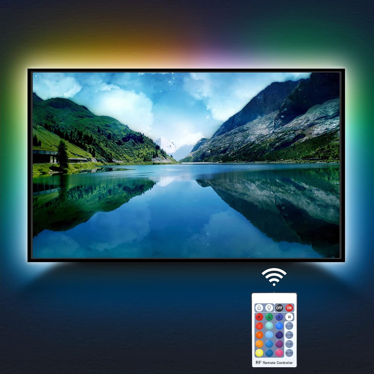 SolarLang LED TV Backlight kit with Remote , 9.9ft Suitable for 4065