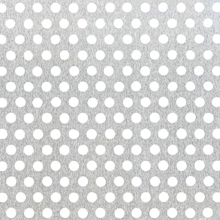 Alberts 464257 Chapa perforada, Perforación circular, Aluminio, natural, 300 x 1000 x 0,8 mm