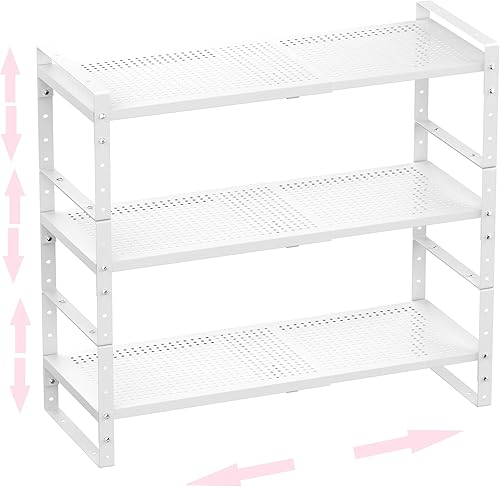 Zapatero de metal multifuncional, ahorra espacio, perfecto para entrada, armario, baño, etc. - Resistente y duradero, alta capacidad de peso (3