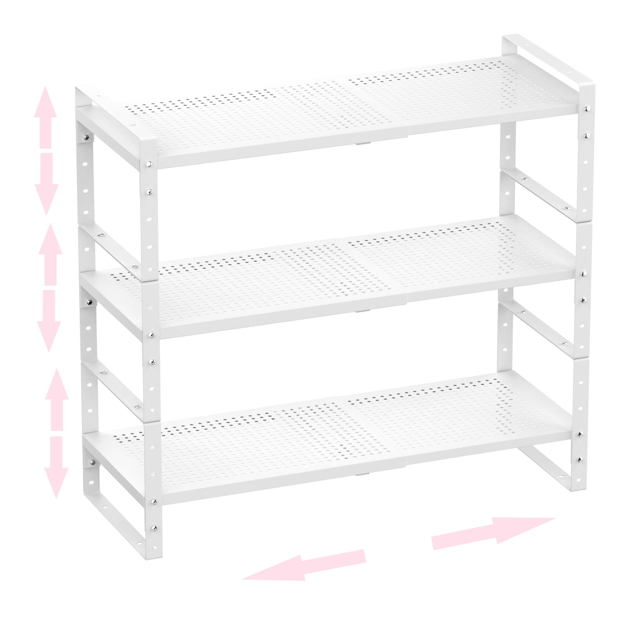 Photo 1 of Asiingkel Metal Shoe Rack - White, Medium