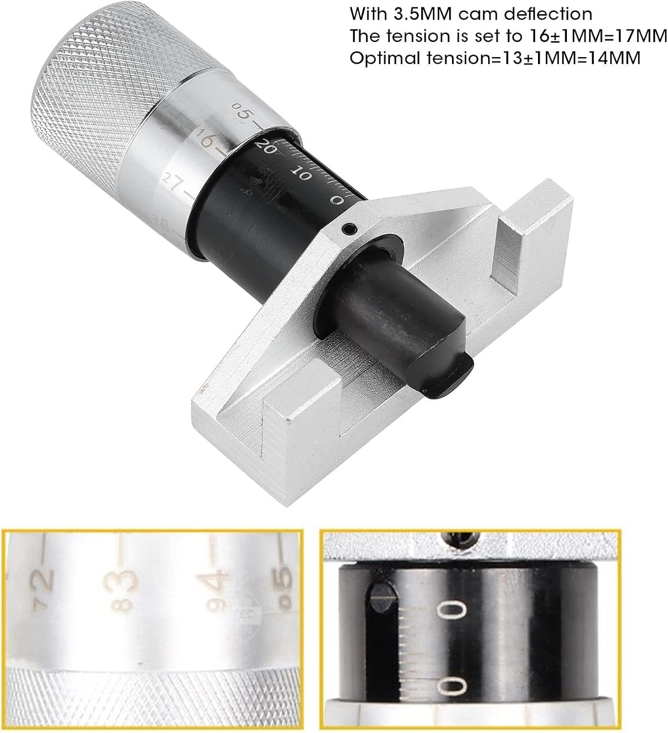 Auto Belt Tension Gauge, Auto Belt Tensioner Belt Tightness Gauge, Timing Belt Tension Gauge Tester Detection Measurement Professional Auto Car Repair Tool