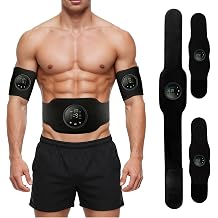 Muscle Fitness AB Belt Toning Belt, 12 Modes & 19 Intensity, New Firming & Strengthening Workout Equipment for Abs, Portable Toner for Home & Office