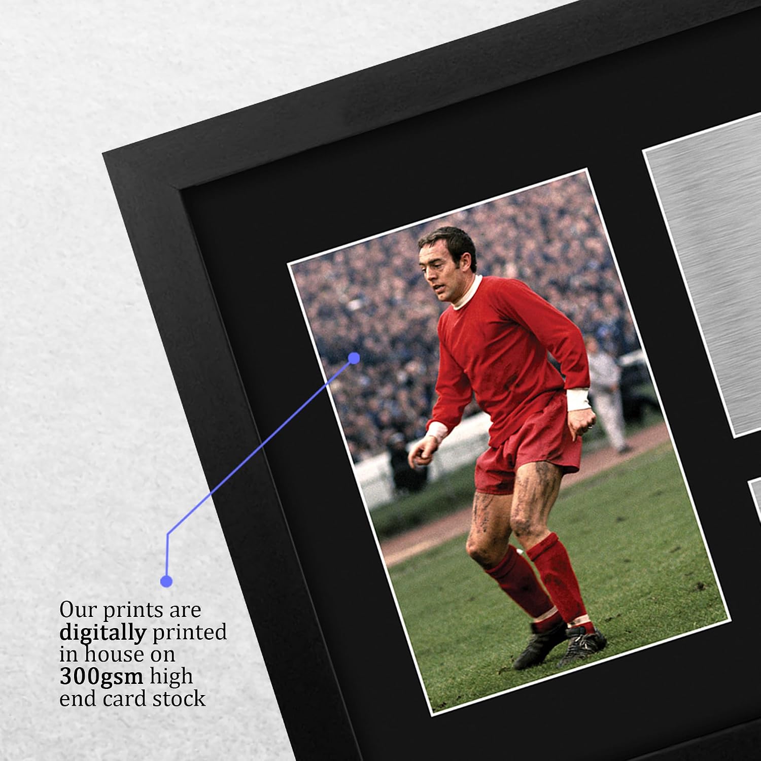 HWC Trading Ian St John Liverpool Gifts Printed Signed Autograph Picture for Soccer Fans and Supporters - US Letter Framed (ID-008036)