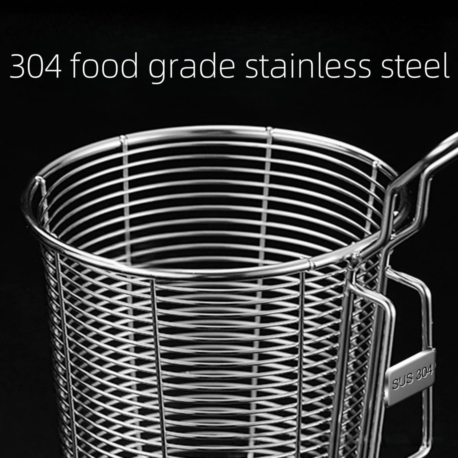 Cestello per Pasta Separati in Acciaio Inox,Scolapasta in Acciaio Inox con Manico,Cuoci Pasta a Scomparti con Divisori,Colino a Maglia Fine per Pentola Calda, per Scolare Pasta e Verdure